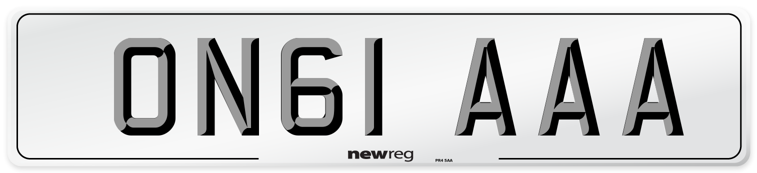 ON61 AAA Number Plate from New Reg